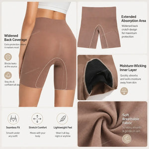 High Waisted Boyshort Yoga Period Underwear | ≈3 Regular Tampons | OEKO-TEX Certified | Free Wet Bag & Laundry Bag