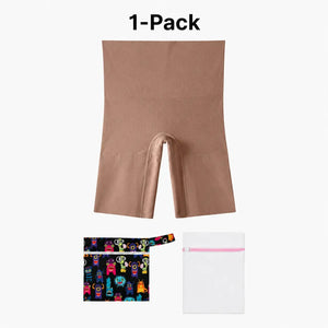 High Waisted Boyshort Yoga Period Underwear | ≈3 Regular Tampons | OEKO-TEX Certified | Free Wet Bag & Laundry Bag