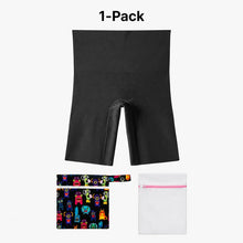 Load image into Gallery viewer, High Waisted Boyshort Yoga Period Underwear | ≈3 Regular Tampons | OEKO-TEX Certified | Free Wet Bag &amp; Laundry Bag
