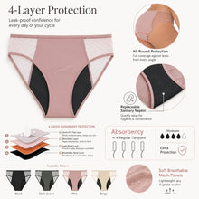 Load image into Gallery viewer, Lace Period Brief | ≈4 Regular Tampons | OEKO-TEX Certified | Free Wet Bag &amp; Laundry Bag
