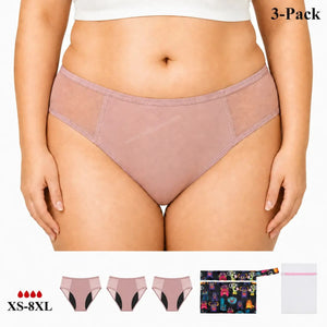 Lace Period Brief | ≈4 Regular Tampons | OEKO-TEX Certified | Free Wet Bag & Laundry Bag