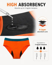 Load image into Gallery viewer, Mid Rise Period Brief | ≈3 Regular Tampons | OEKO-TEX Certified | Free Wet Bag &amp; Laundry Bag
