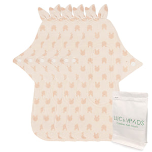 5-piece Luckypads organic cotton cloth pads, Day Pads Plus