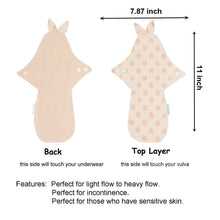 Load image into Gallery viewer, 5-Piece 11" Organic Cotton Cloth Pads(4 Patterns Optional)
