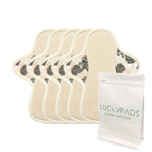 Load image into Gallery viewer, 5-piece 9.8" Organic Cotton Reusable Menstrual Pads(8 Patterns Optional)

