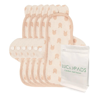 5-piece 7.87" Organic Cotton Reusable Menstrual Pads(3 Patterns Optional)