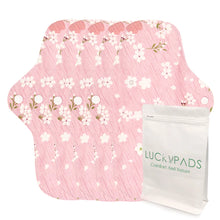 Load image into Gallery viewer, 5-piece 9.8" Organic Cotton Reusable Menstrual Pads(8 Patterns Optional)

