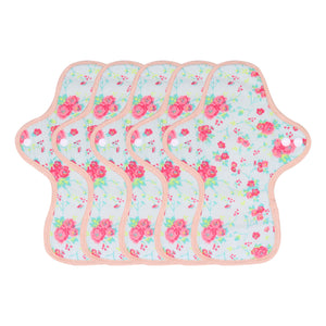 5-piece Luckypads organic cotton reusable menstrual pads, Day Pads