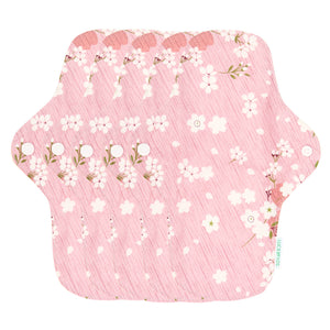 5-piece Luckypads organic cotton reusable menstrual pads, Day Pads