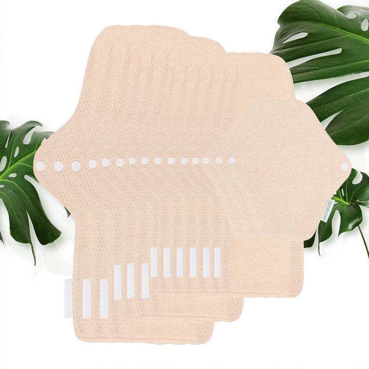 Luckypads organic cotton reusable menstrual pads, Light Flow Kit