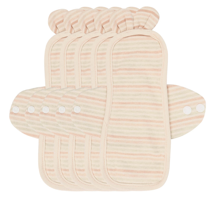 5-piece Luckypads organic cotton reusable menstrual pads, Day Pads