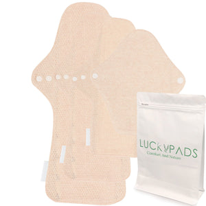 Luckypads organic cotton reusable menstrual pads, Starter Set