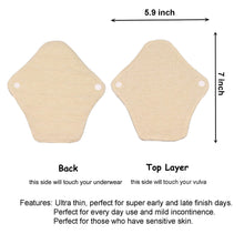 Load image into Gallery viewer, 3-piece Organic Cotton Cloth Menstrual Pads(4 Size Optional)
