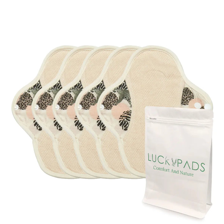 5-piece Organic Cotton Reusable Menstrual Pads(8 Patterns Optional)