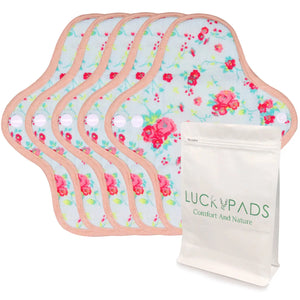 5-piece Organic Cotton Reusable Menstrual Pads(8 Patterns Optional)