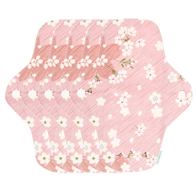 5-piece Organic Cotton Reusable Menstrual Pads(8 Patterns Optional)
