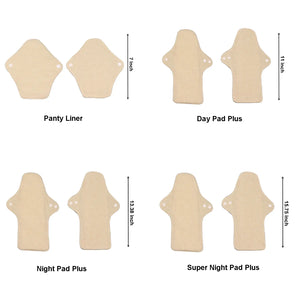 Organic Cotton Reusable Menstrual Pads(Light Flow Kit)