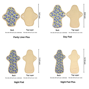 Organic Cotton Reusable Menstrual Pads Heavy Flow Kit(New Arrival)
