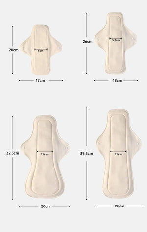 Organic Cotton Reusable Pads(4 Patterns Optional)