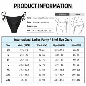Period Swimsuit | ≈3 Regular Tampons | OEKO-TEX Certified | Free Wet Bag & Laundry Bag
