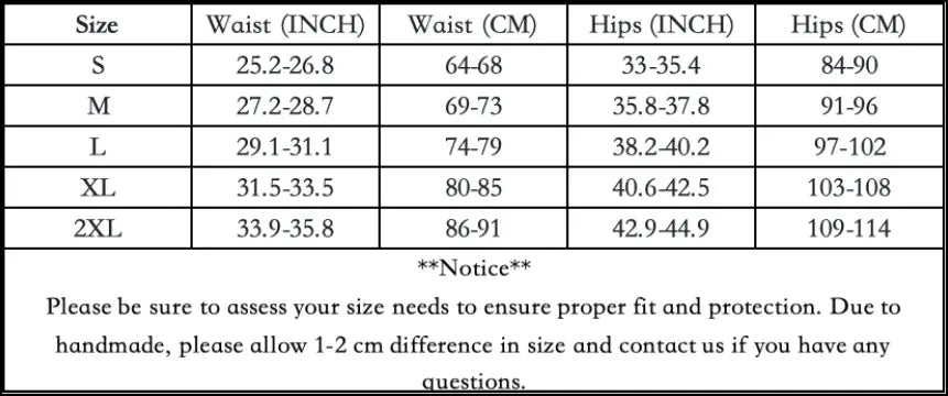 Size chart for Detachable Period Brief | ≈3 Regular Tampons | OEKO-TEX Certified | Free Wet Bag & Laundry Bag