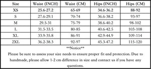 sizing chart of luckypads teen period underwear