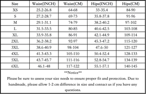sizing chart of luckypads ladies period pants