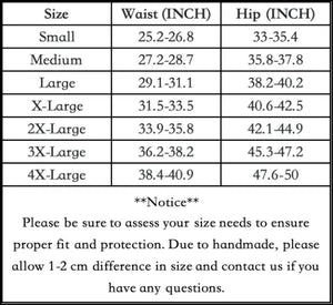 sizing chart of luckypads period underwear sizing chart
