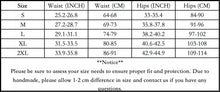 Load image into Gallery viewer, sizing chart of luckypads period underwear for girls
