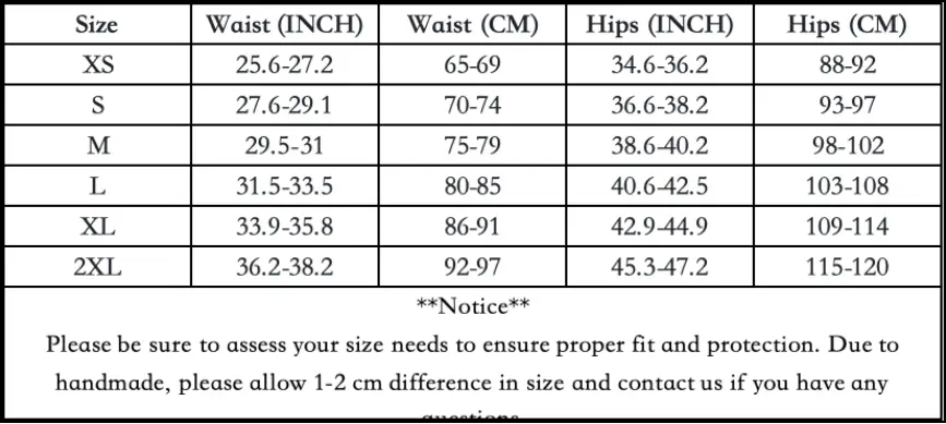 Size chart for High Waisted Lace Period Boxer | ≈4 Regular Tampons | OEKO-TEX Certified | Free Wet Bag & Laundry Bag