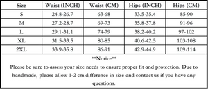 sizing chart of luckypads period underwear sizing chart