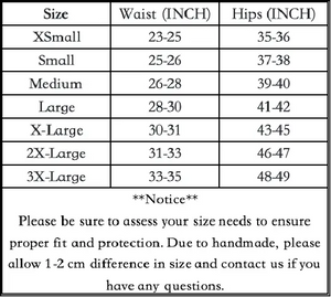 sizing chart of luckypads period thong underwear