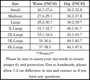 sizing chart of luckypads period underwear thong	
