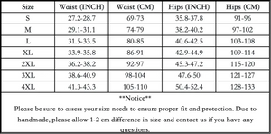 sizing chart of luckypads period underwear sizing chart