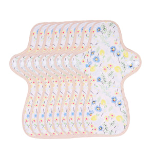 9-piece Luckypads reusable menstrual pads, Night Pads