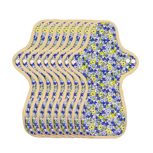 9-piece Luckypads reusable menstrual pads, Night Pads