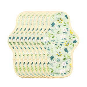 9-piece Luckypads reusable menstrual pads, Night Pads