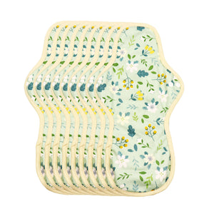 9-piece Luckypads reusable menstrual pads, Night Pads Plus