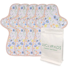 Load image into Gallery viewer, 5-piece Organic Cotton Reusable Menstrual Pads for Heavy Flow(7 Patterns Optional)
