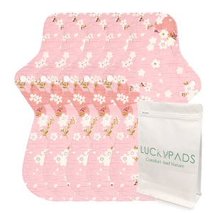 5-piece 13.78" Organic Cotton Reusable Menstrual Pads(5 Patterns Optional)