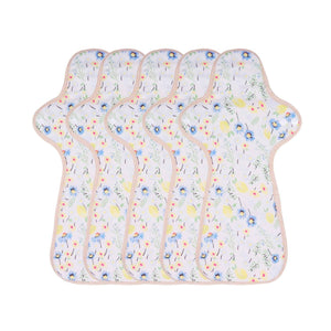 5-piece Luckypads reusable menstrual pads for heavy flow, Night Pads Plus