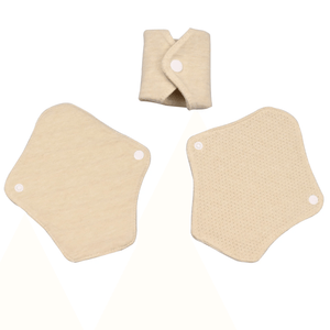 Top layer and waterproof PUL layer of Luckypads reusable panty liners