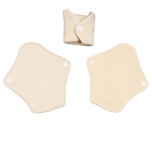 Top layer and waterproof PUL layer of Luckypads reusable panty liners