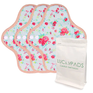 3-Piece Organic Cotton Reusable Panty Liners(11 Patterns Optional)