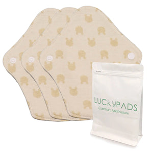 3-Piece Organic Cotton Reusable Panty Liners(11 Patterns Optional)
