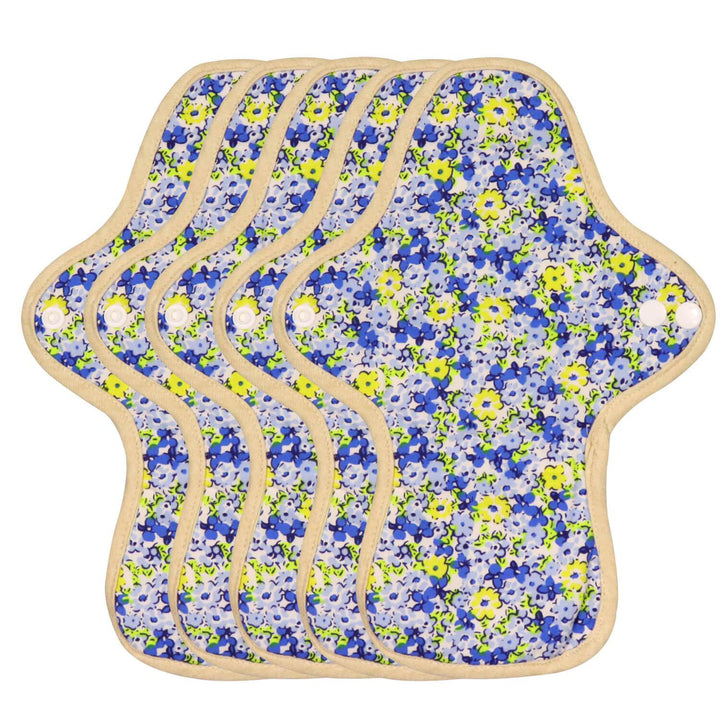 5-piece Luckypads reusable sanitary pads, Day Pads