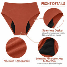 Load image into Gallery viewer, Seamless High Waisted Period Brief | ≈3 Regular Tampons | OEKO-TEX Certified | Free Wet Bag &amp; Laundry Bag
