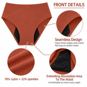 Seamless High Waisted Period Brief | ≈3 Regular Tampons | OEKO-TEX Certified | Free Wet Bag & Laundry Bag