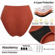 Load image into Gallery viewer, Seamless High Waisted Period Brief | ≈3 Regular Tampons | OEKO-TEX Certified | Free Wet Bag &amp; Laundry Bag
