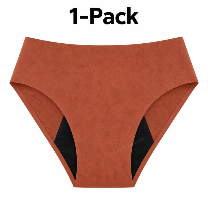 Seamless High Waisted Period Brief | ≈3 Regular Tampons | OEKO-TEX Certified | Free Wet Bag & Laundry Bag